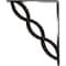 Ekena Millwork Loera Wrought Iron Bracket, (Triple center brace), Antiqued Warm Silver 2"W x 10"D x 12"H BKTM02X10X12TLOAWS - alternate 6